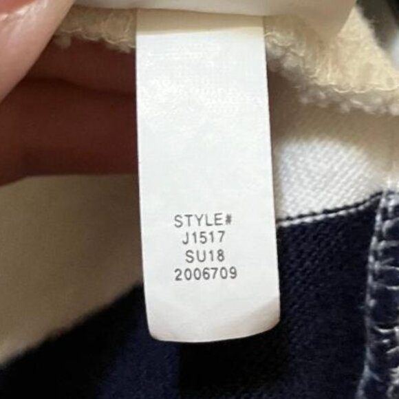 J. Crew Women's Navy/White Striped Cropped Boxy Nautical Tank Top Shirt Size XL - Picture 6 of 6